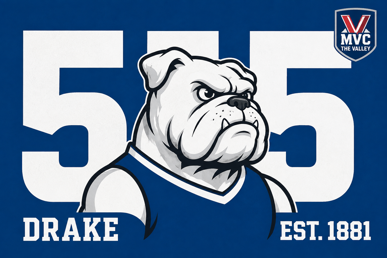 Drake Bulldog 25 Blue and White Wall Art