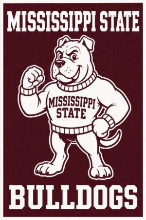 Mississippi State Bulldogs Bulldog Graphic Wall Art