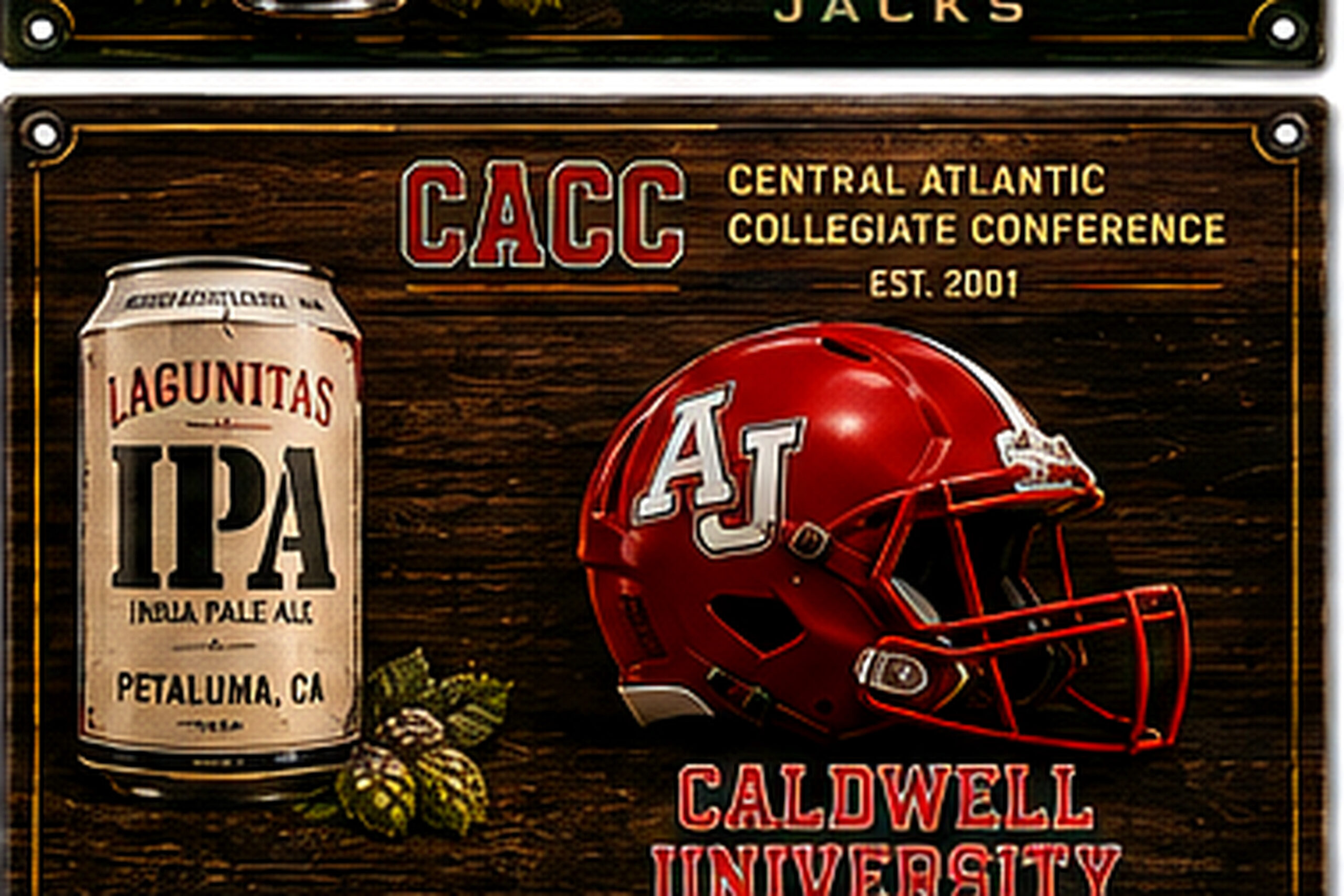 Caldwell University CACC Football & Lager Wall Sign