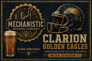 Mechanistic Brewing Clarion Golden Eagles Vintage-Style Wall Art