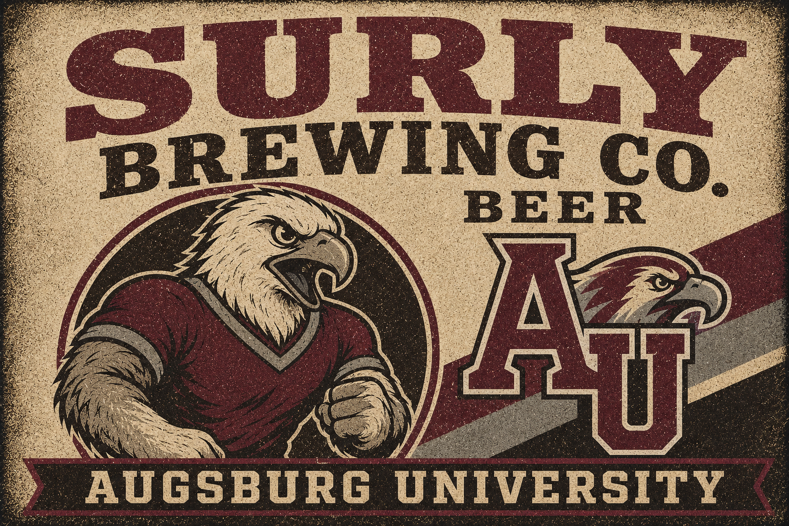 Augsburg University Eagle Beer Brewing Co. Graphic Sign