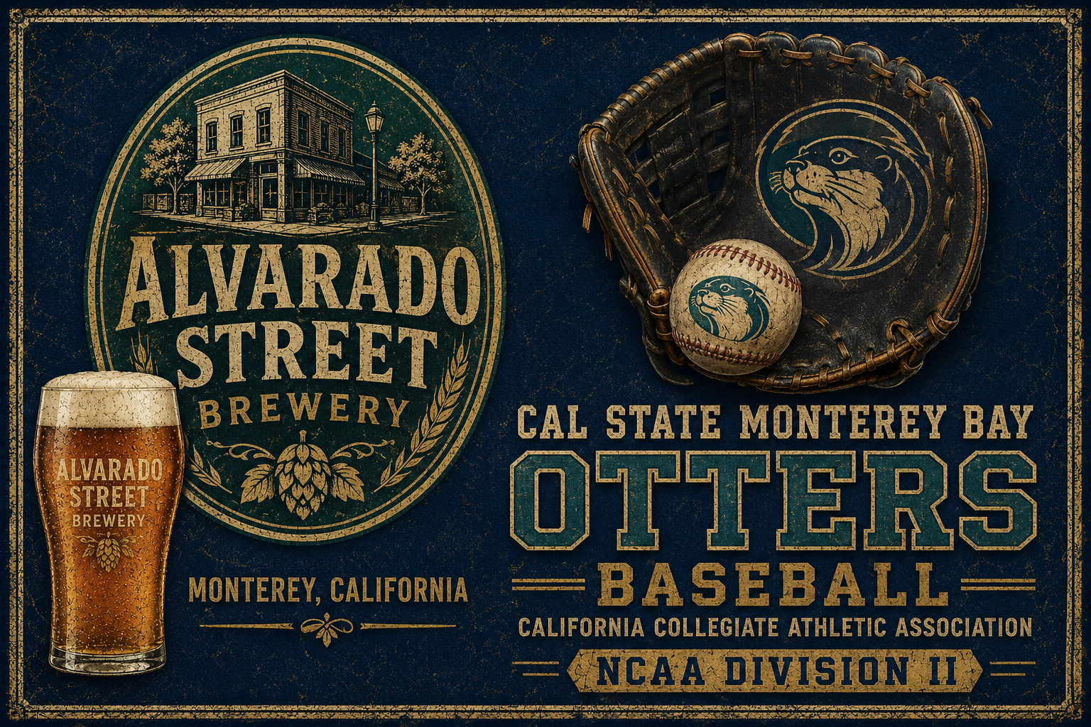 Alvarado Street Otters Baseball Brewery Wall Art