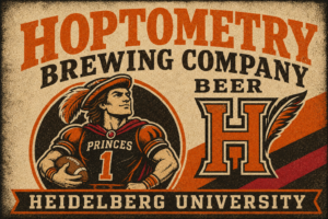 Hoptemetry Brewing Company Heidelberg University Football Wall Art