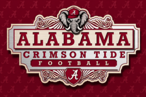 Alabama Crimson Tide Football Elephant Sign-Style Wall Art
