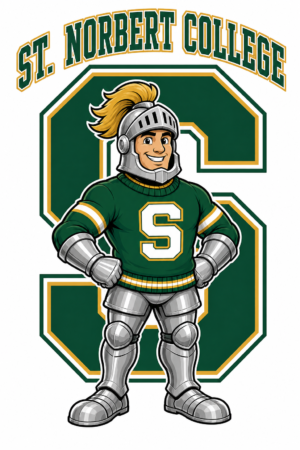 St. Norbert College Green and Gold Knight Graphic