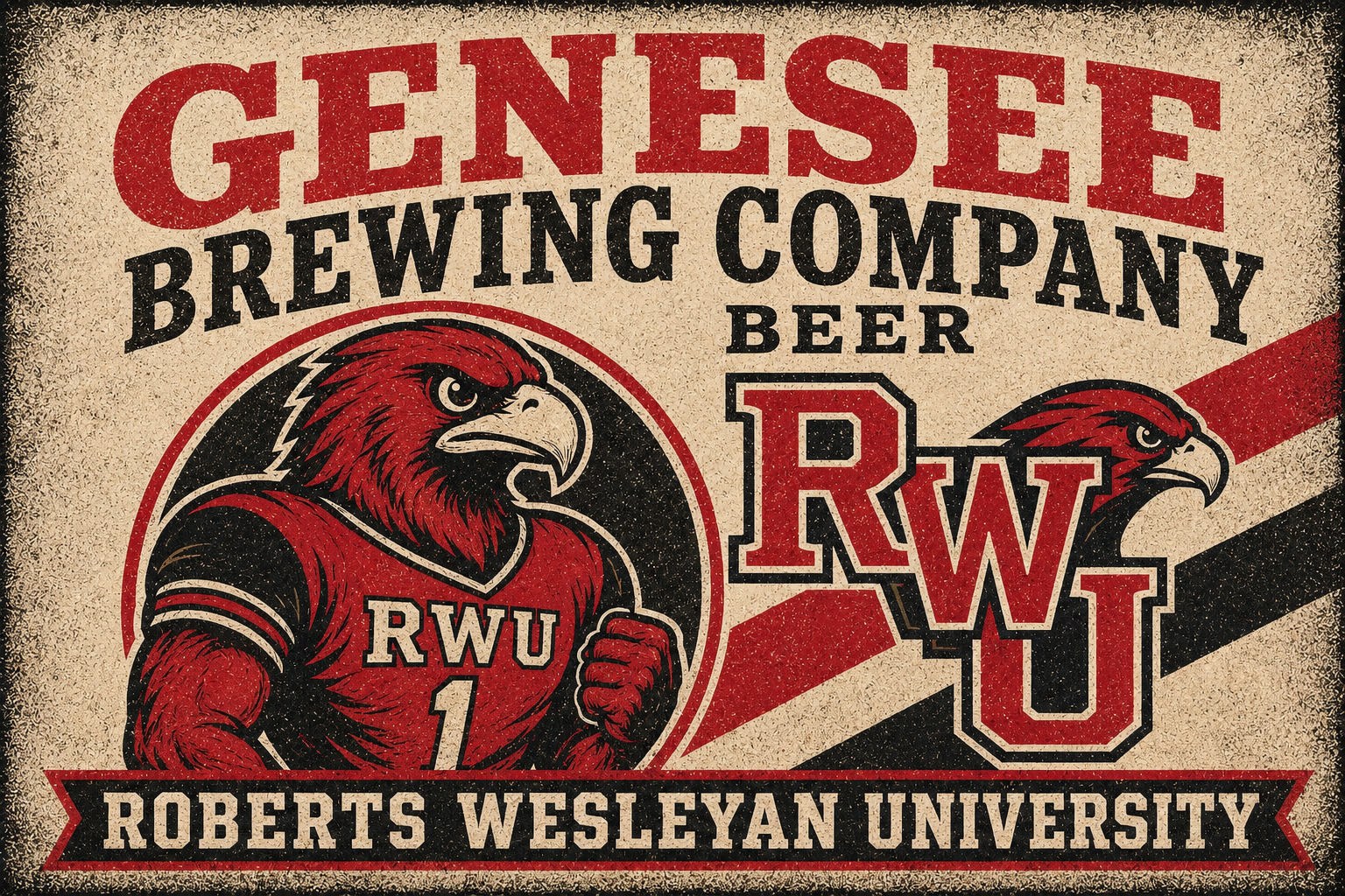 Genesee Brewing Company Roberts Wesleyan University Eagle Sign