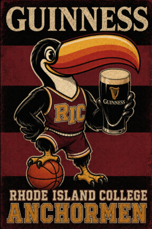 Guinness Toucan Rhode Island College Anchormen Wall Art