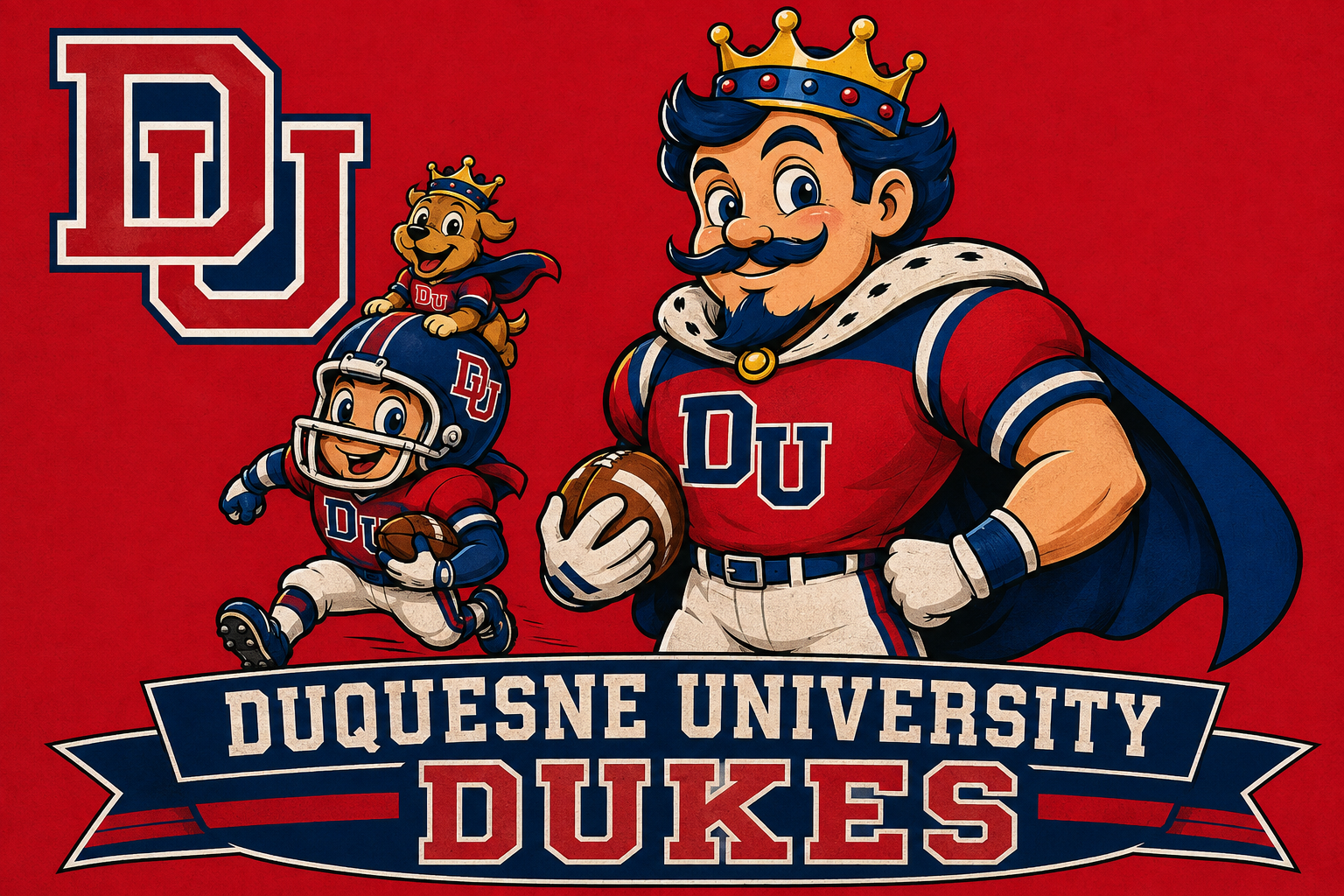 Duquesne Dukes Football Graphic Wall Art