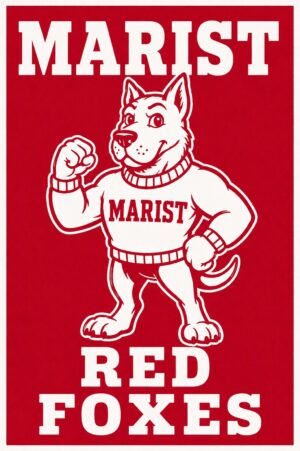 Marist Red Foxes Mascot Poster Wall Art