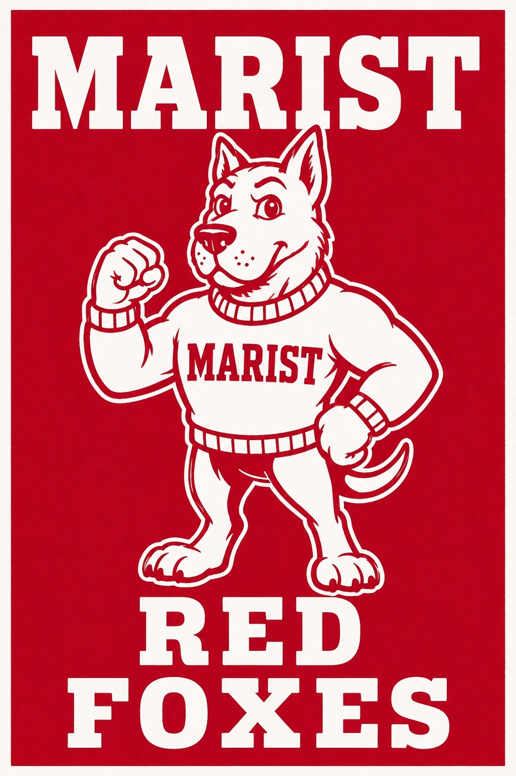 Marist Red Foxes Mascot Poster Wall Art