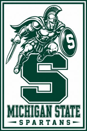 Michigan State Spartans Spartan Warrior Graphic Wall Art
