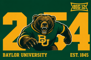 Baylor University Bear Big 12 Graphic Wall Art