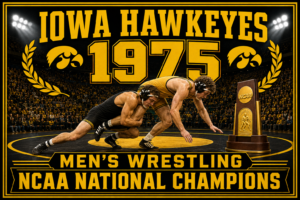 Iowa Hawkeyes 1975 Men's Wrestling Champions Wall Art