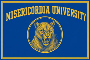 Misericordia University Cougar Blue and Gold Wall Art