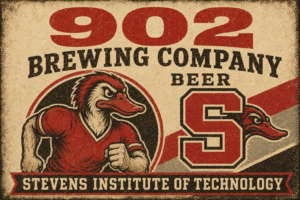 902 Brewing Company Beer Stevens Institute Vintage-Style Wall Art