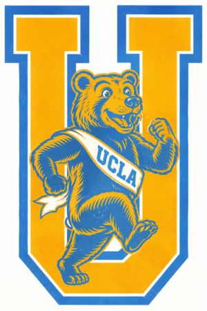 UCLA Bear Mascot Blue and Gold Wall Art