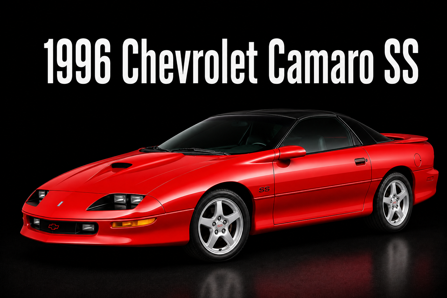 1996 Chevrolet Camaro SS Red Sports Car Wall Art