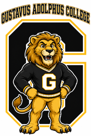 Gustavus Adolphus College Lion Mascot Wall Art