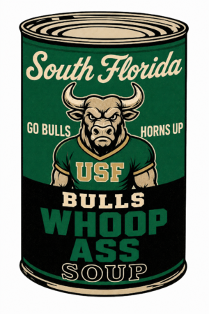 South Florida Bulls Whoop Ass Soup Can Graphic Wall Art