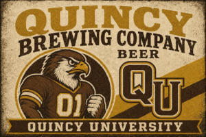 Quincy Brewing Company Beer Eagle Quincy University Wall Art