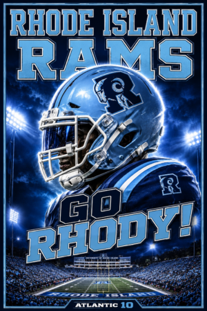 Rhode Island Rams Football Go Rhody Stadium Poster