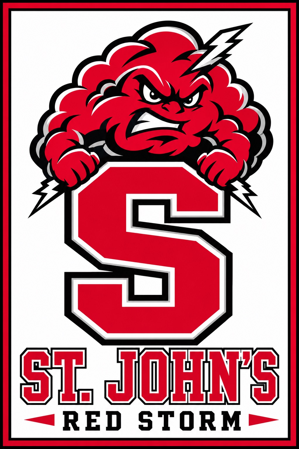 St. John’s Red Storm Mascot Graphic Wall Art