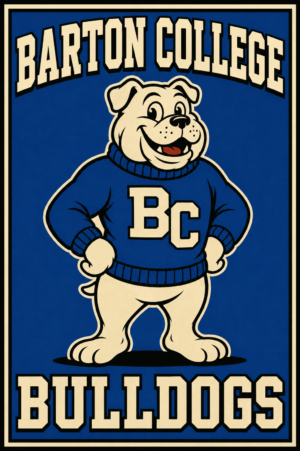 Barton College Bulldogs Blue Bulldog Wall Art