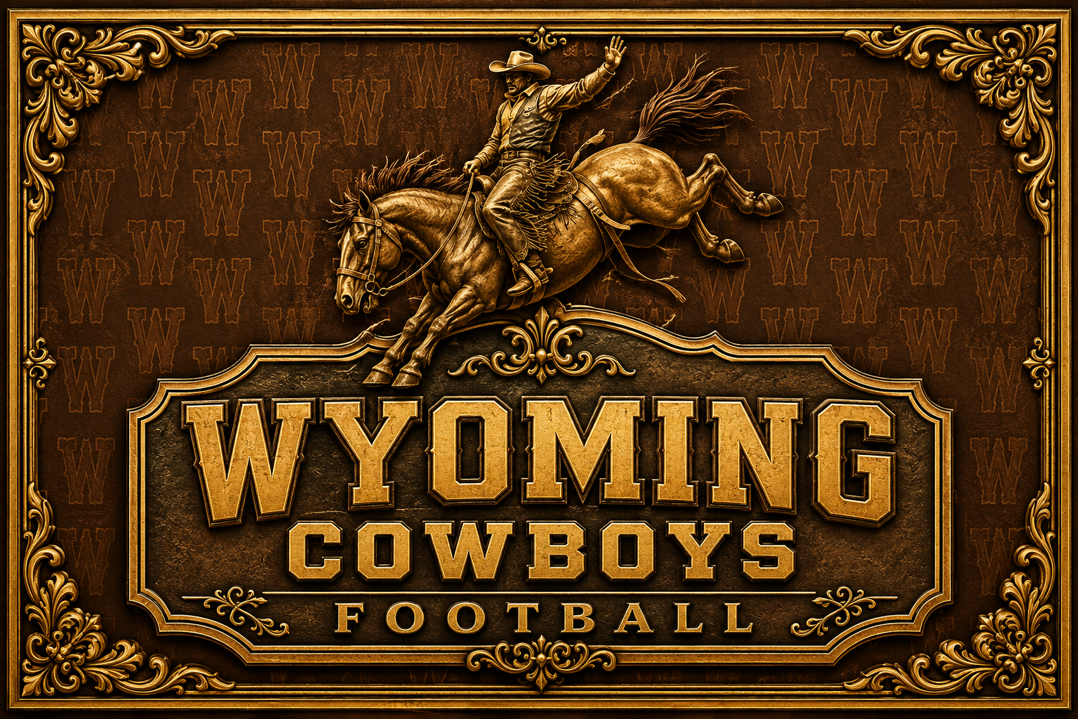 Wyoming Cowboys Football Western-Style Wall Art