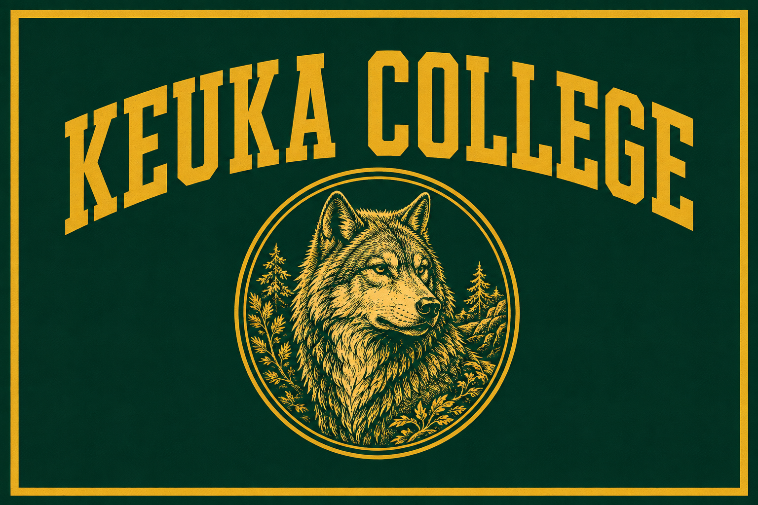 Keuka College Wolf Graphic Wall Art