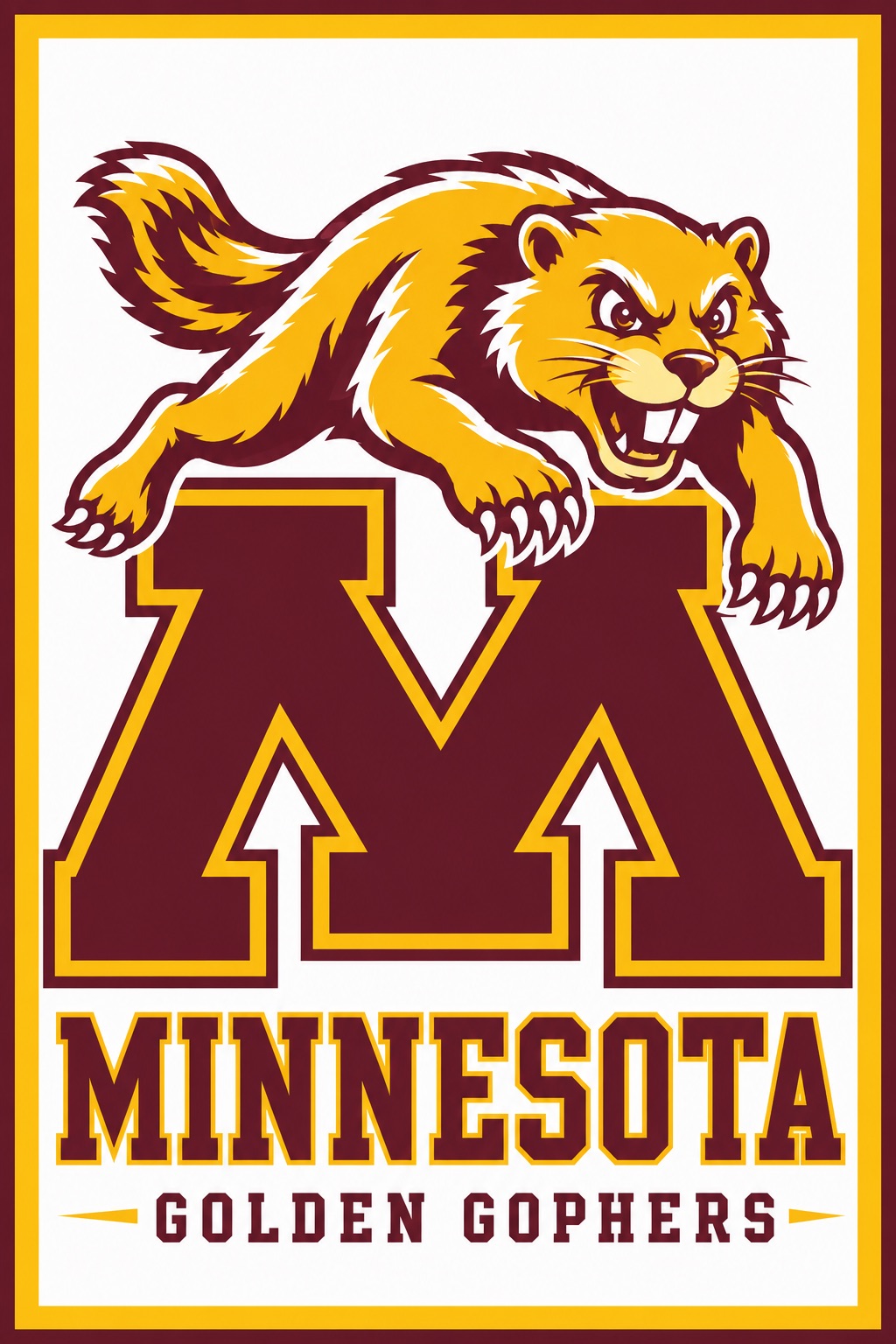 Minnesota Golden Gophers Maroon and Gold Wall Art