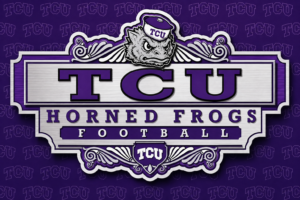 TCU Horned Frogs Football Purple Decorative Sign