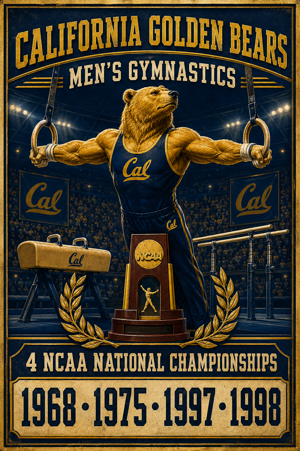 California Golden Bears Men’s Gymnastics Championship Wall Art