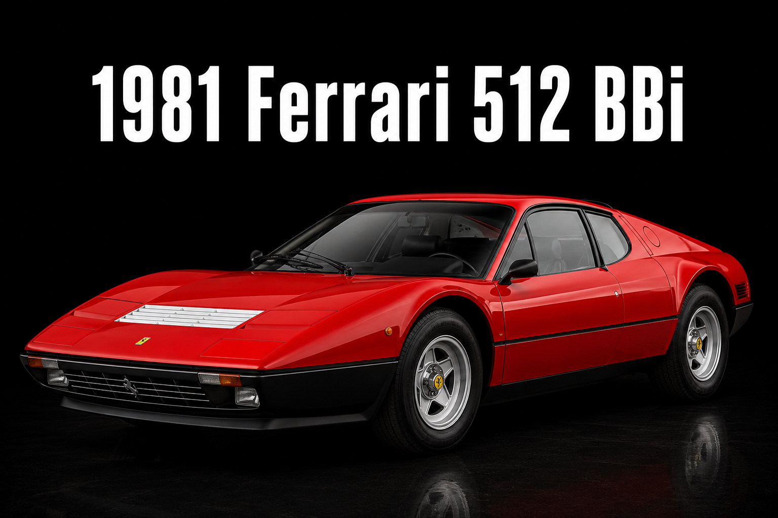 1981 Ferrari 512 BBi Red Sports Car Wall Art