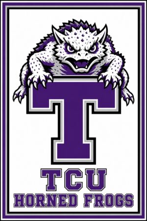 Purple Horned Frog TCU-Inspired Wall Art Print