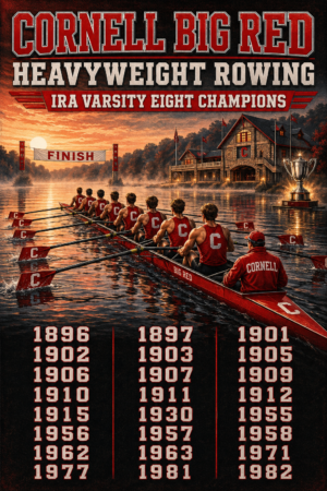 Cornell Big Red Heavyweight Rowing Champions Wall Art