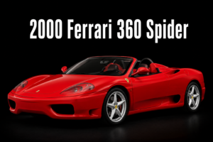 2000 Ferrari 360 Spider Red Sports Car Wall Art