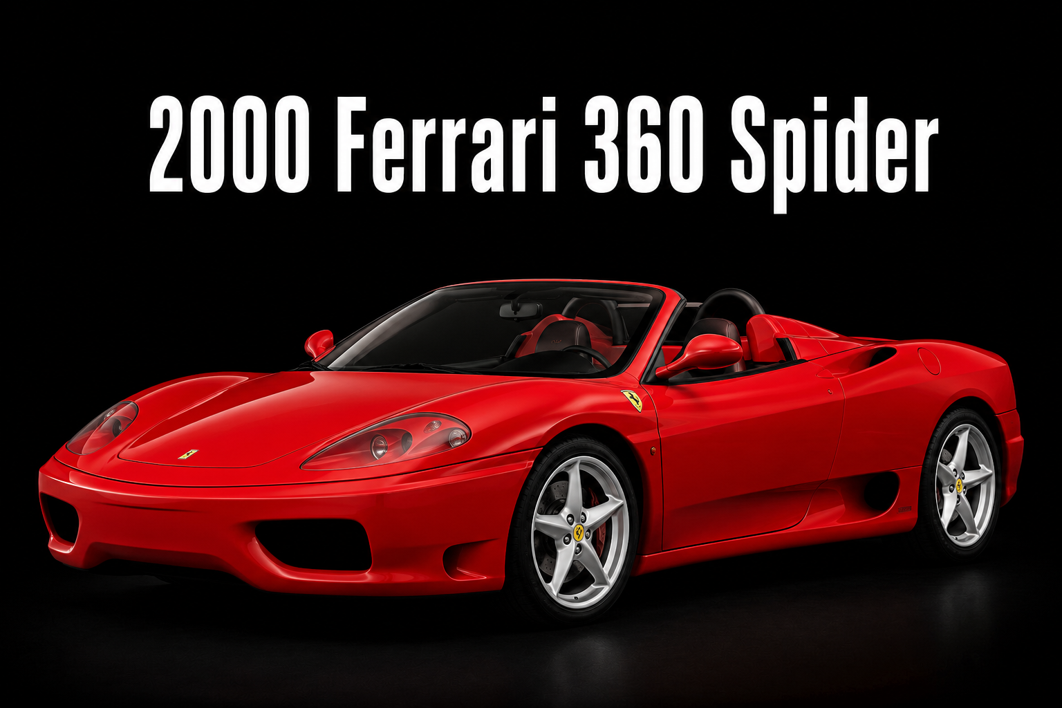 2000 Ferrari 360 Spider Red Sports Car Wall Art