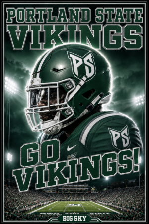 Portland State Vikings Football Stadium Poster