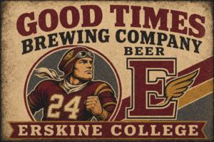 Erskine College Good Times Brewing Company Football Wall Art