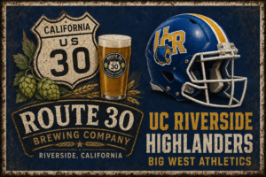 UC Riverside Highlanders Route 30 Vintage-Style Wall Art