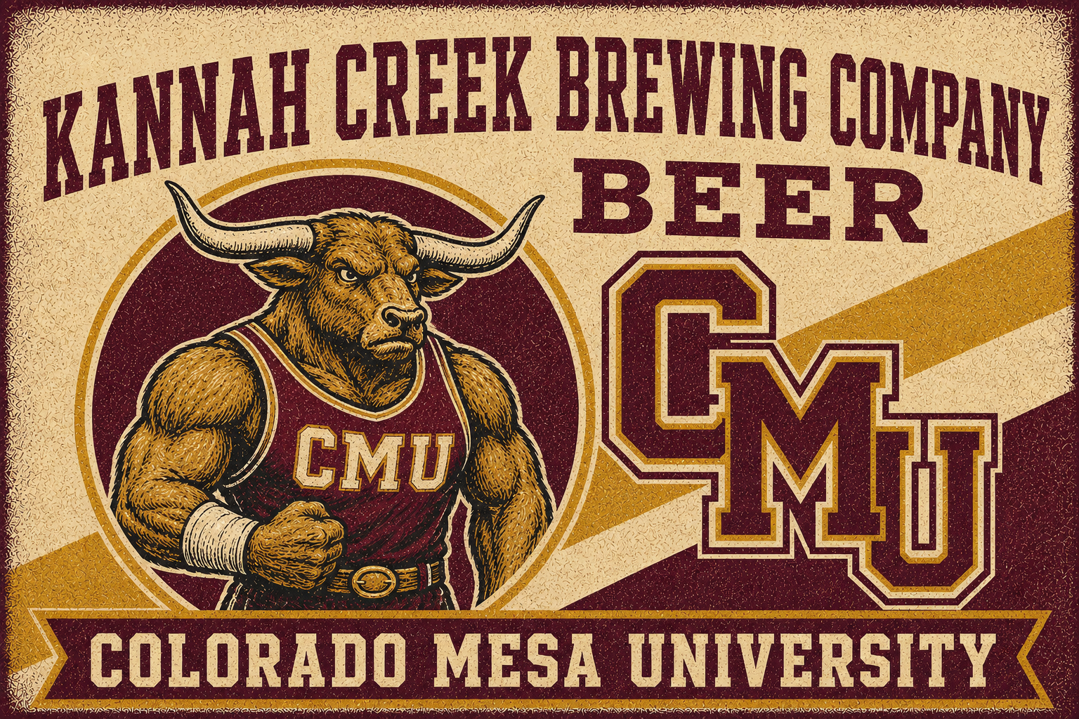Kannah Creek Brewing Company Beer CMU Vintage-Style Wall Art