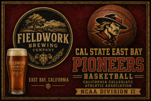 Fieldwork Brewing Cal State East Bay Pioneers Basketball Wall Art