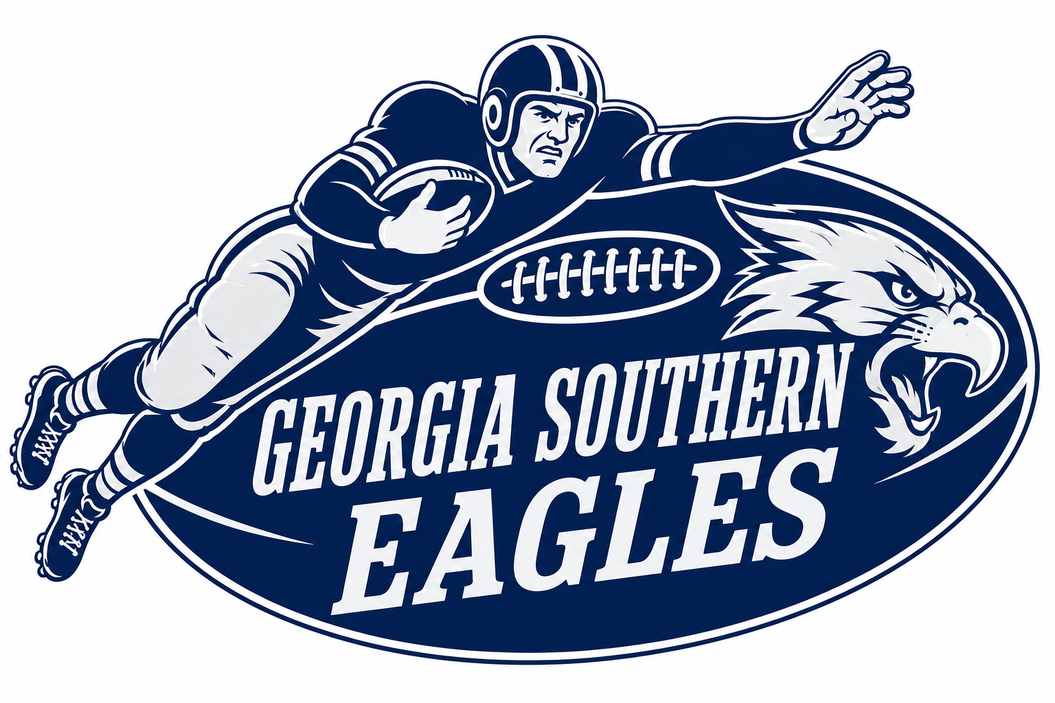 Georgia Southern Eagles Football Player and Eagle Wall Art