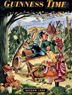 Guinness Time Autumn 1948 Vineyard Harvest Illustration