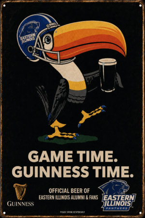 Eastern Illinois Panthers Guinness-Themed Game Time Wall Sign