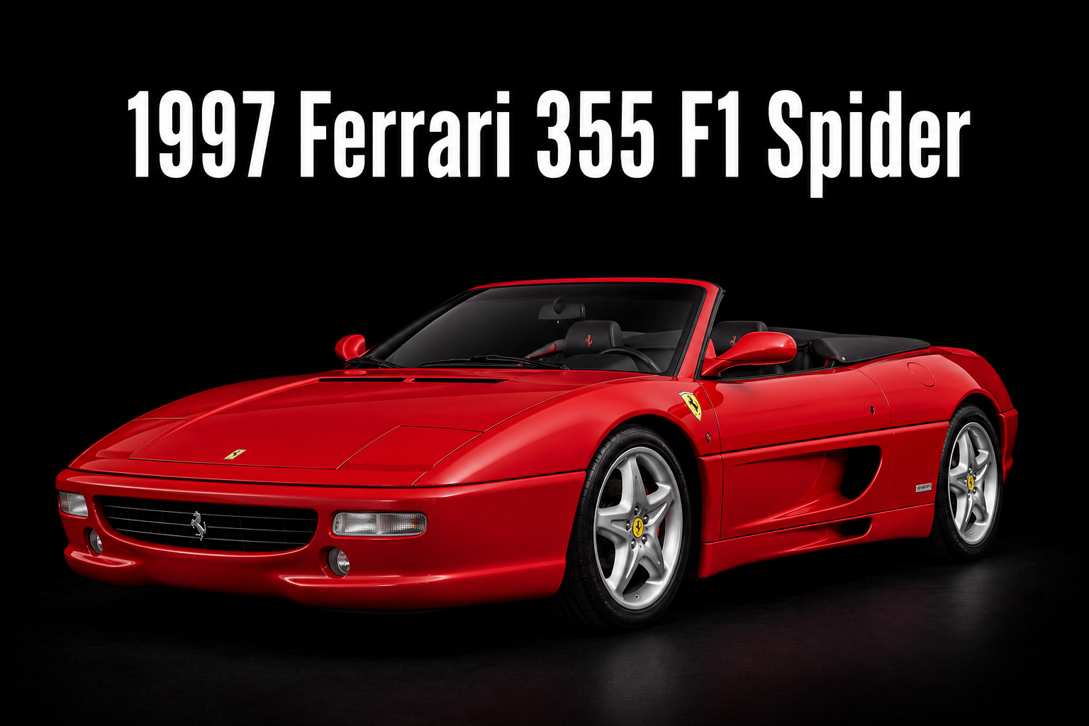 1997 Ferrari 355 F1 Spider Red Sports Car Wall Art