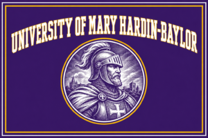 University of Mary Hardin-Baylor Knight Purple and Gold Wall Art