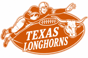 Texas Longhorns Football Player and Bull Graphic