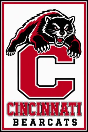 Cincinnati Bearcats Red C Panther Graphic Wall Art