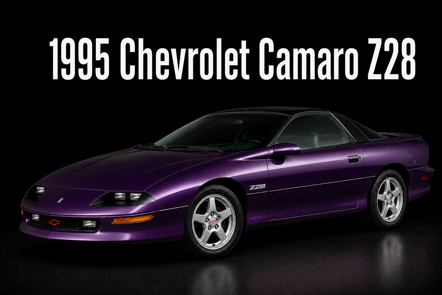 1995 Chevrolet Camaro Z28 Purple Sports Car Wall Art